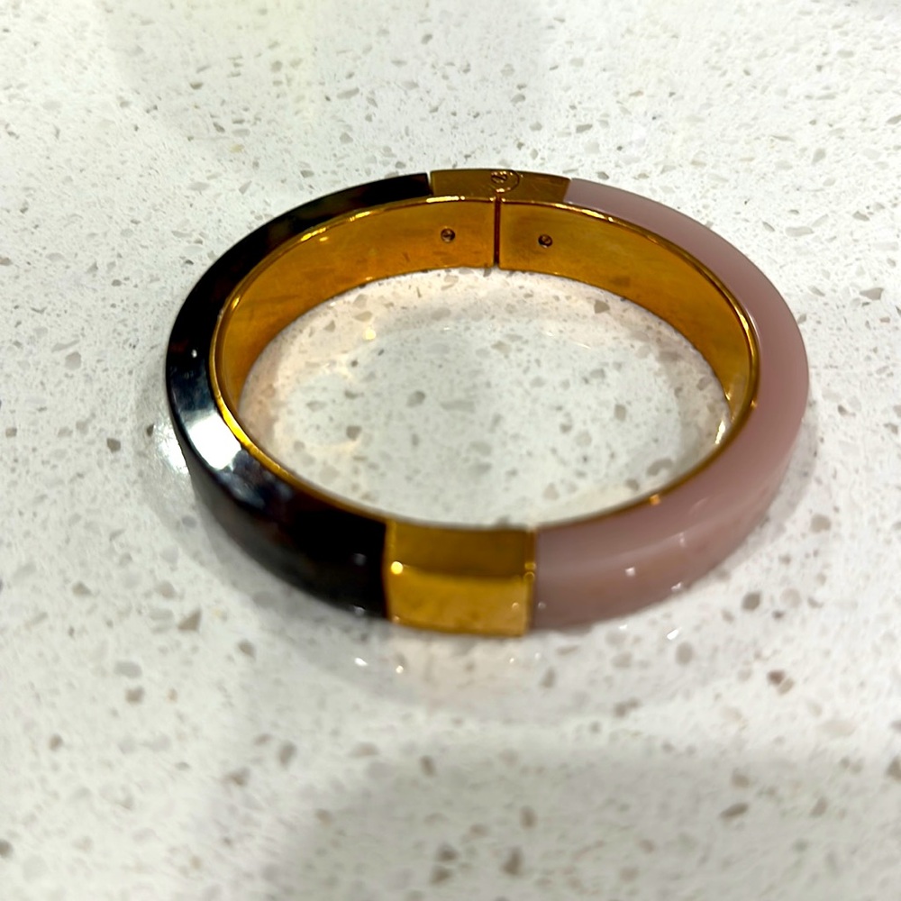 Michael Kors pink and tortoise bangle bracelet